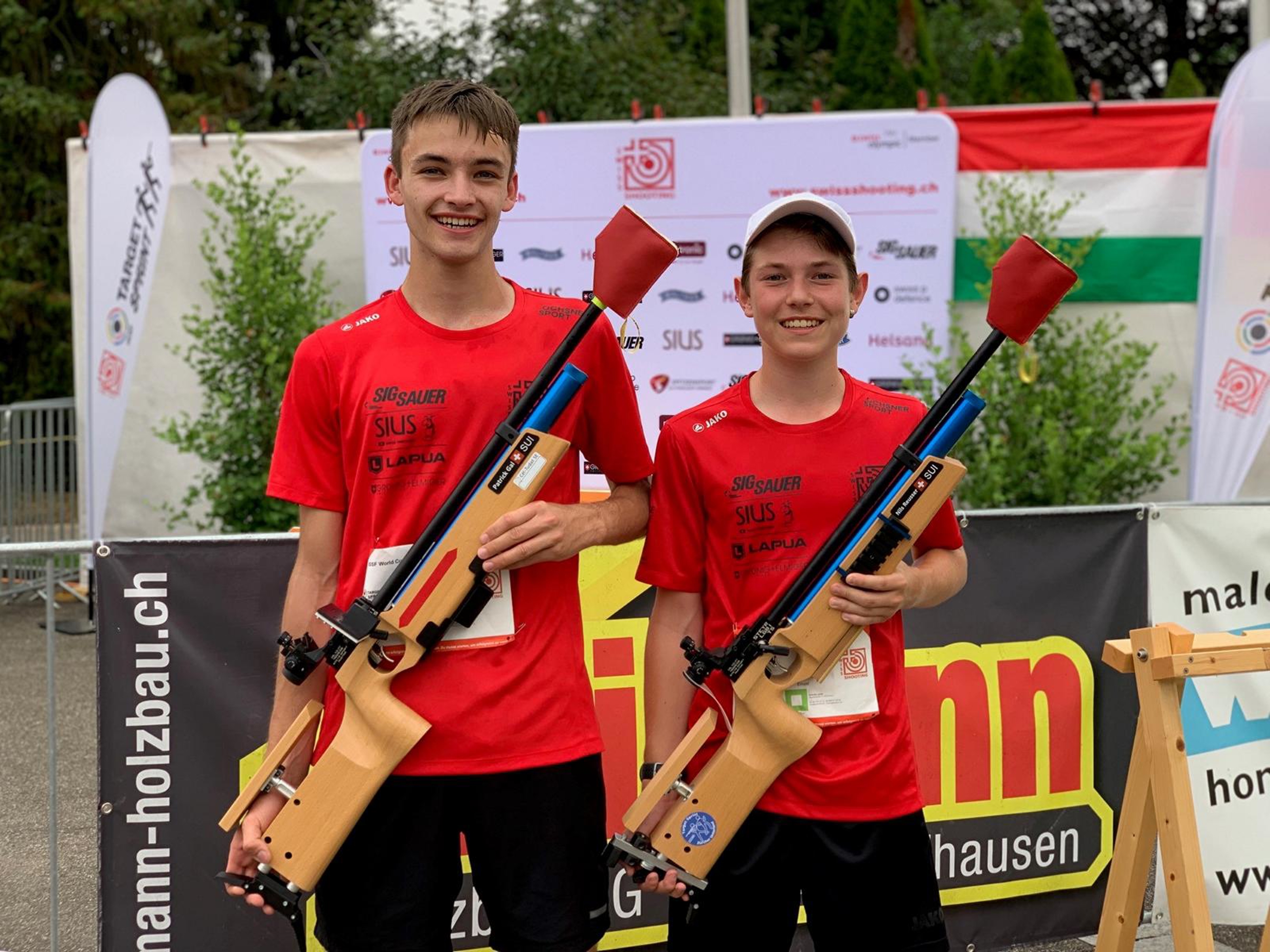 Patrick Gal und Nils Reusser nach dem Wettkampf im zürcherischen Hombrechtikon. Foto: Michael Schenk